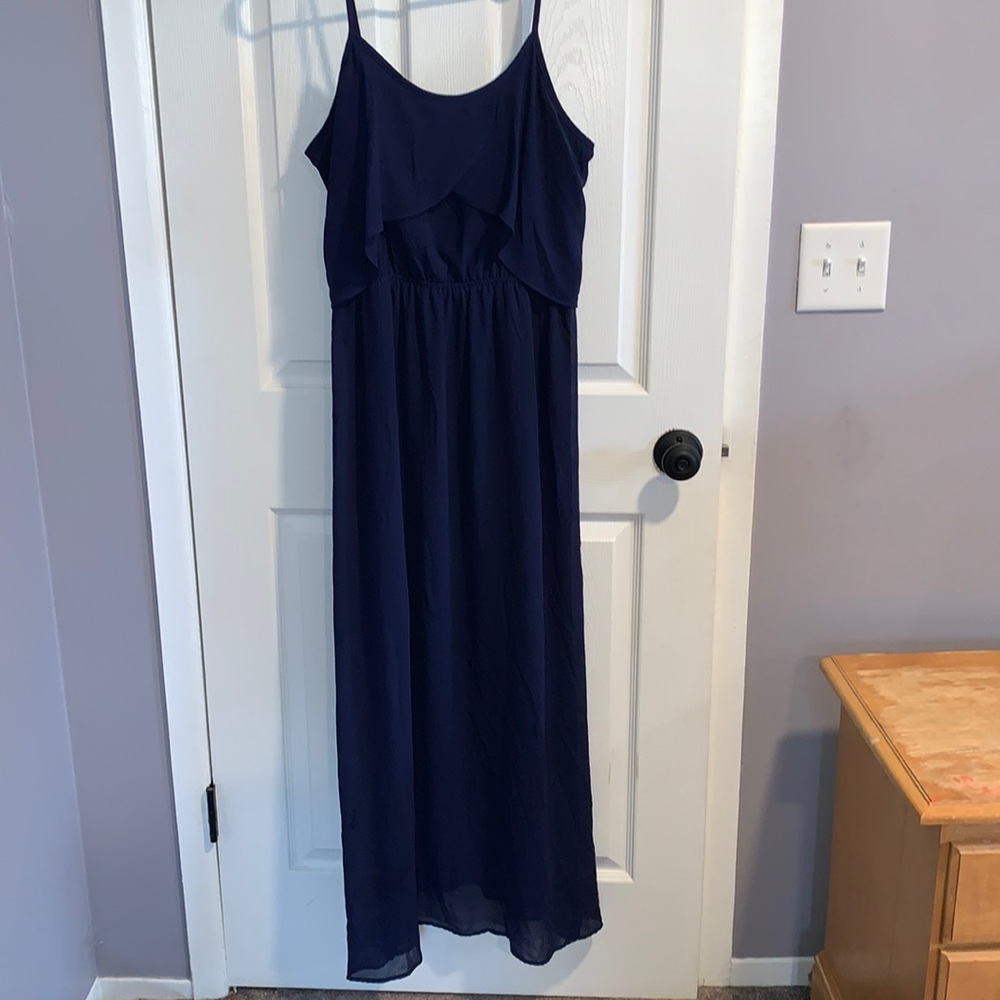 Navy Blue Size XXL Maxi Dress